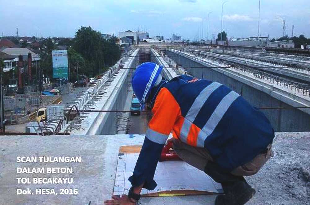 Scan Tulangan Beton Jalan Tol Becakayu Bekasi Cawang Kampung Melayu