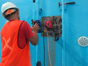 Core Drill pada Assessment dan Perencanaan Perbaikan Kolam Selam Cijantung