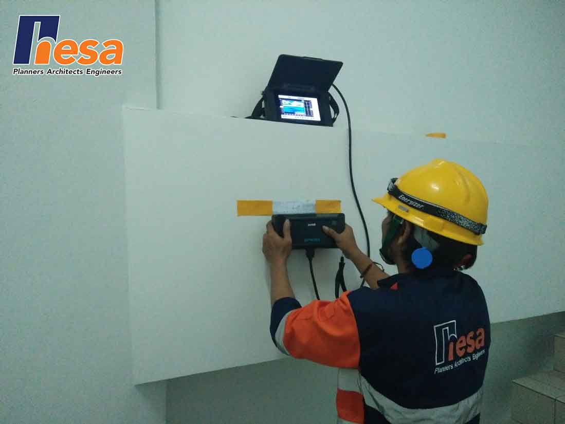 Pulse Echo Test Assessment struktur bangunan gedung GSI Tb Simatupang Jakarta