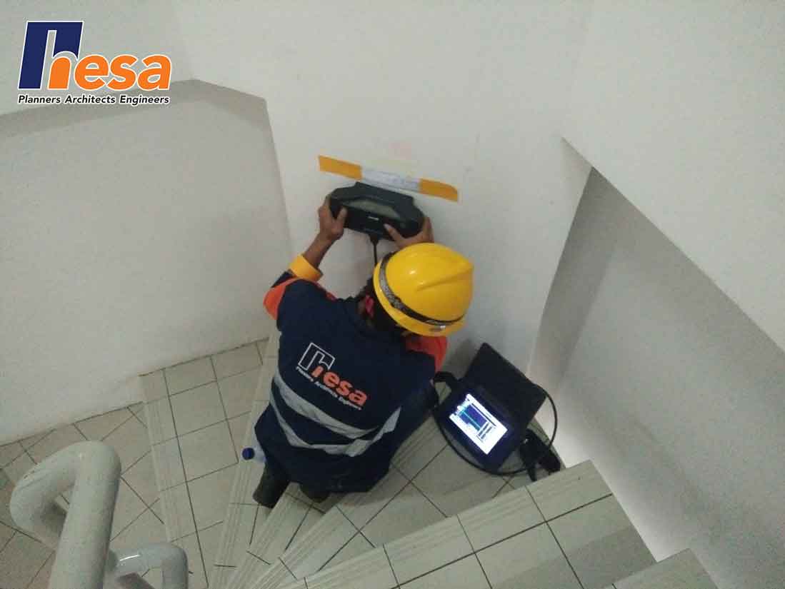Pulse Echo Test Assessment struktur bangunan gedung GSI Tb Simatupang Jakarta