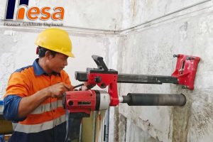 Core drill ini Assesment Unit Proses Pengolahan Air Aetra Pulogadung