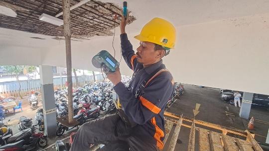 Pengujian Korosi Beton (Half-Cell) Gedung Parkir di Menteng