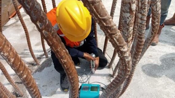 Verifikasi Mutu Beton Tiang Pancang Jembatan Penghubung Tol Cipularang KM 71