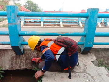 Hammer Test dan Rebar Scanning Jembatan di Bekasi