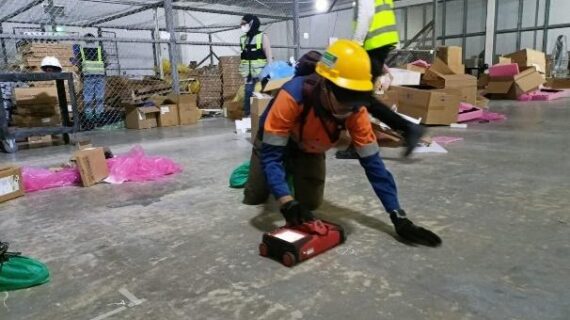 Rebarscan 3D Verifikasi Penulangan Lantai Warehouse