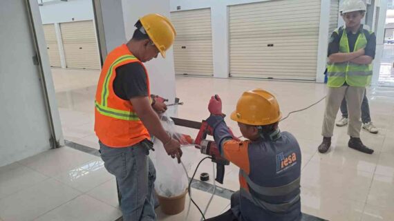 Coredrill di Pasar Sukasari Bogor