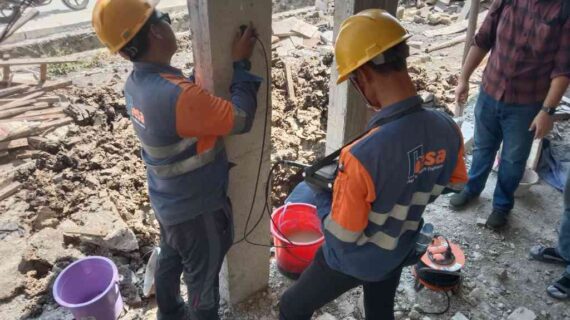 Pengujian Struktur Mutu Beton Ruko Nexus Gran Harmoni Cibitung